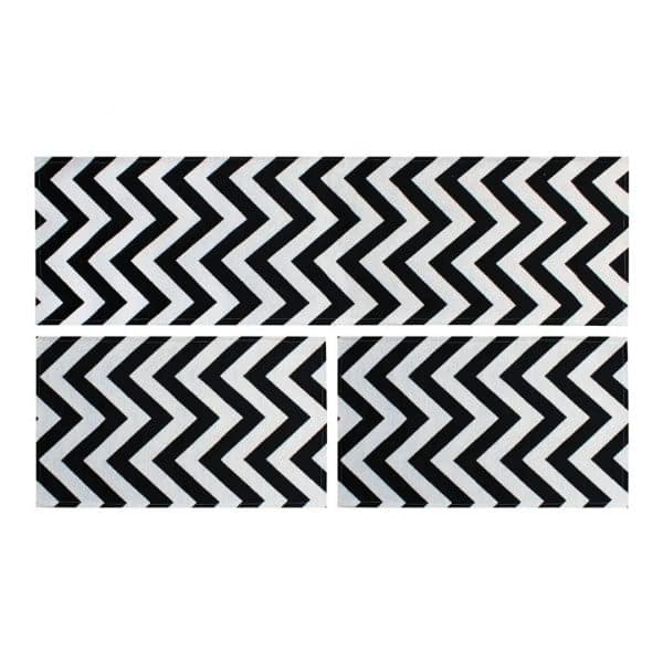 Jogo de Tapete Cozinha Antiderrapante 3 peças Chevron Preto com Cru em  Super Oferta, você encontra aqui na Casas Franklin: Cama, Mesa e Banho no  Melhor Preço!