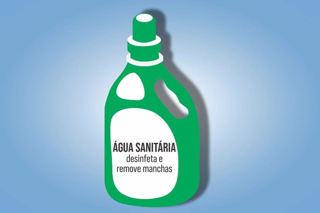 Água sanitária desinfeta e remove manchas